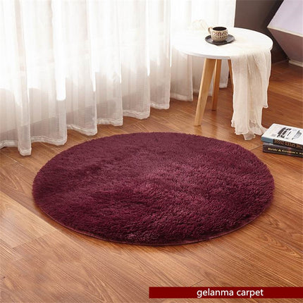 Round Rugs for Bedrooms - Plush Round Rugs for Kids Rooms for Teen Room Dorms, Bedside Mats Floor Cushions Cushions Footrests