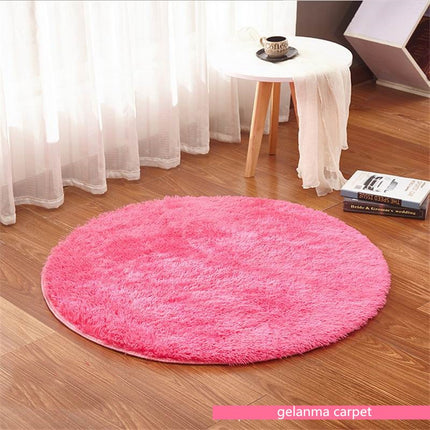 Round Rugs for Bedrooms - Plush Round Rugs for Kids Rooms for Teen Room Dorms, Bedside Mats Floor Cushions Cushions Footrests