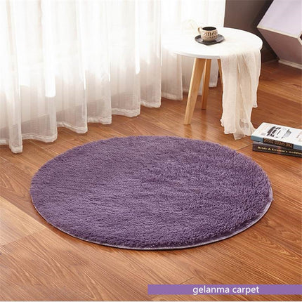 Round Rugs for Bedrooms - Plush Round Rugs for Kids Rooms for Teen Room Dorms, Bedside Mats Floor Cushions Cushions Footrests