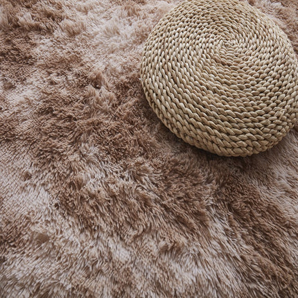 Ovale Plüschteppiche, superweiche, zottelige Teppiche, Batik-Zottelteppiche, Schlafzimmer, Wohnzimmer, Schlafsaal, Kinderzimmer, dekorative, zottelige Batik-Fußmatten