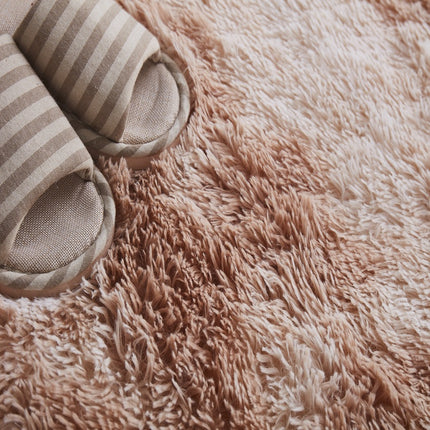 Ovale Plüschteppiche, superweiche, zottelige Teppiche, Batik-Zottelteppiche, Schlafzimmer, Wohnzimmer, Schlafsaal, Kinderzimmer, dekorative, zottelige Batik-Fußmatten