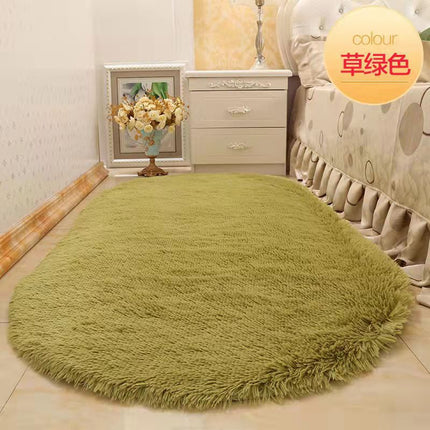 Tapis ovales en peluche-Tapis shaggy super doux-Tie-Dye Tapis shaggy-Chambre Salon Dortoir Chambre d’enfants Tapis de sol décoratifs à poils longs