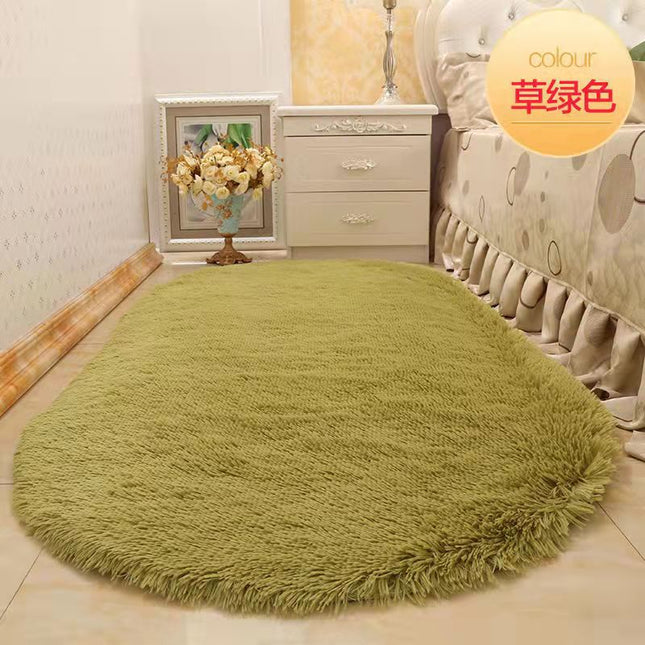 Plush Oval Rugs-Super Soft Shaggy Rugs-Tie-Dye Shaggy Rugs-Bedroom Living Room Dormitory Kids Room Decorative Shaggy Pile Floor Mats
