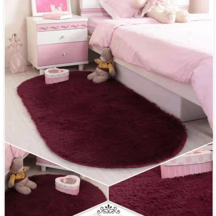 Tapis ovales en peluche-Tapis shaggy super doux-Tie-Dye Tapis shaggy-Chambre Salon Dortoir Chambre d’enfants Tapis de sol décoratifs à poils longs