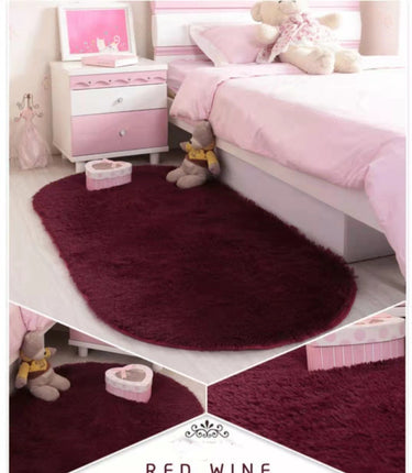 Tapis ovales en peluche-Tapis shaggy super doux-Tie-Dye Tapis shaggy-Chambre Salon Dortoir Chambre d’enfants Tapis de sol décoratifs à poils longs