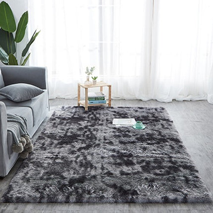Superweicher, zotteliger Teppich, flauschiger Teppich, Batikteppich, rutschfester Teppich für Wohnzimmer, Schlafzimmer, Mädchen, Kinderzimmer, Heimdekoration
