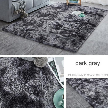 Superweicher, zotteliger Teppich, flauschiger Teppich, Batikteppich, rutschfester Teppich für Wohnzimmer, Schlafzimmer, Mädchen, Kinderzimmer, Heimdekoration