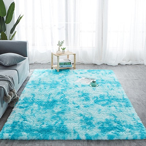 Super soft shaggy carpet, tie-dye carpet non-slip carpet for living room bedroom girl children's room home decoration