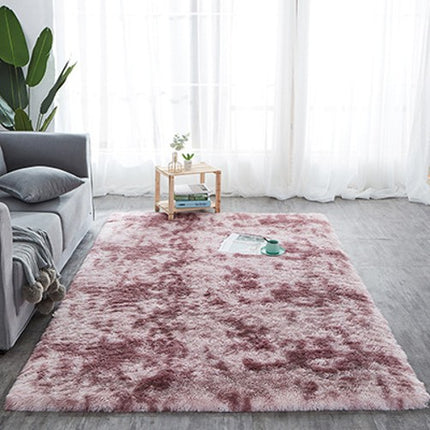 Super soft shaggy carpet, tie-dye carpet non-slip carpet for living room bedroom girl children's room home decoration