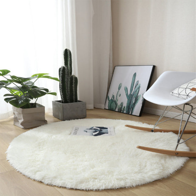 Rugs for Bedroom  Fluffy Round Rug Shag Fuzzy Plush Circle Throw Rug for Nursery Bedroom Living Room Home Decor