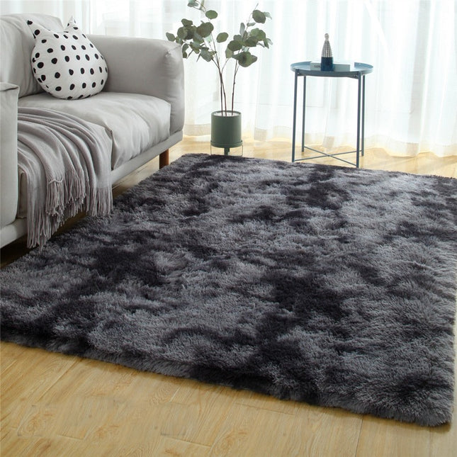 Super Soft Shaggy Carpet Fluffy Tie-Dye Carpet Indoor Shaggy Carpet for Living Room Bedroom Children's Room Nursery Home Decor Rectangle Carpet