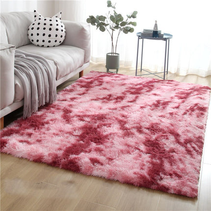 Superweicher, zotteliger Teppich, flauschiger Batik-Teppich, für den Innenbereich, zotteliger Teppich für Wohnzimmer, Kinderzimmer, Kinderzimmer, Heimdekoration, rechteckiger Teppich