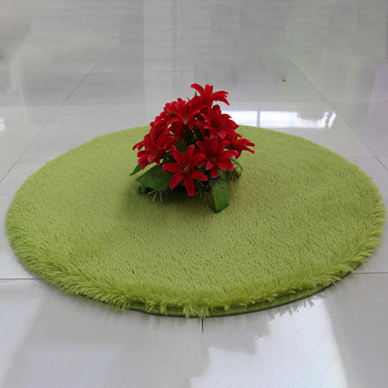 Solid Color Round Rugs Super Soft Shaggy Pile Kids Bedroom Round Area Rugs, Fluffy Shaggy Pile Rugs, Non-Slip Home Decor Cute Teen Room Rugs