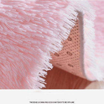Solid Color Round Rugs Super Soft Shaggy Pile Kids Bedroom Area Rugs, Fluffy Shaggy Pile Rugs, Non-Slip Home Decor Cute Teen Room Rugs