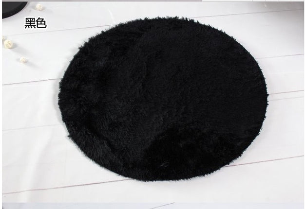 Tapis ronds doux pour chambre à coucher, moelleux, pour enfants, filles, chambre de bébé, intérieur, tapis rond à poils longs, mignon et confortable, pour salon, tapis à poils longs