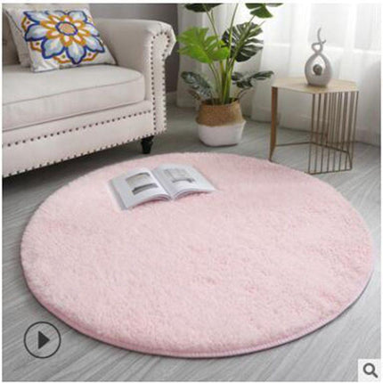Tapis ronds doux pour chambre à coucher, moelleux, pour enfants, filles, chambre de bébé, intérieur, tapis rond à poils longs, mignon et confortable, pour salon, tapis à poils longs