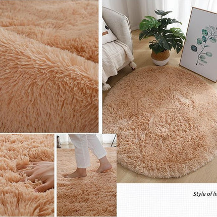 Soft Round Rugs for Bedroom Modern Fluffy Kids Girls Baby Room Rugs Indoor Shaggy Round Rugs Cute and Cozy Living Room Area Shaggy  Carpet