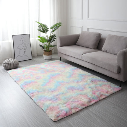 Ultra Soft Rugs , Tie-Dye Rugs for Living Room, Fluffy Bedroom Rugs Kids Room Home Decor Non-Slip Area Rug