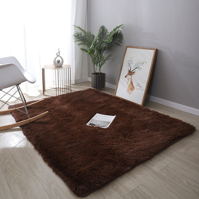 Soft And Fluffy Rectangular Carpet, Solid Color Cozy Shaggy Carpet, Living Room Bedroom Floor Bedside Home Decoration