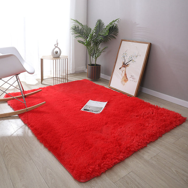 Soft And Fluffy Rectangular Carpet, Solid Color Cozy Shaggy Carpet, Living Room Bedroom Floor Home Decoration