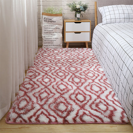 Tapis Shaggy d'intérieur en velours de luxe, tapis Super doux et confortable, tapis géométrique pour chambre à coucher et salon