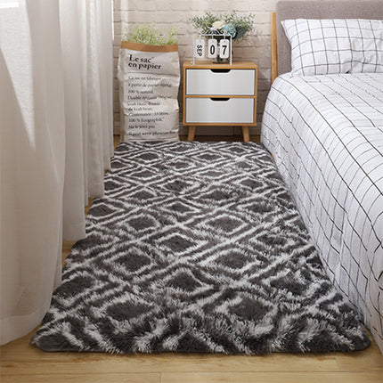 Tapis Shaggy d'intérieur en velours de luxe, tapis Super doux et confortable, tapis géométrique pour chambre à coucher et salon
