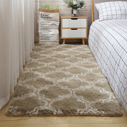 Tapis Shaggy d'intérieur en velours de luxe, tapis Super doux et confortable, tapis géométrique pour chambre à coucher et salon
