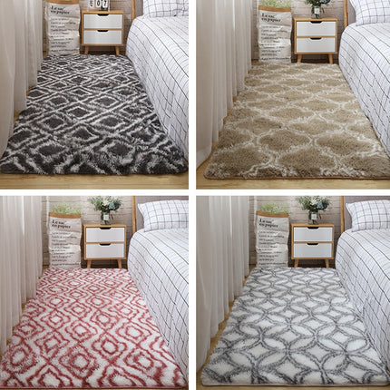 Tapis Shaggy d'intérieur en velours de luxe, tapis Super doux et confortable, tapis géométrique pour chambre à coucher et salon