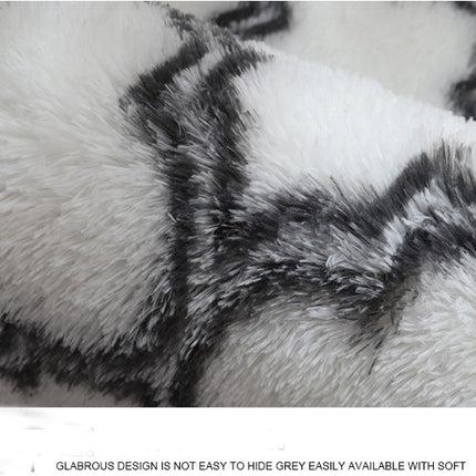 Velvet Shaggy Rug Modern Indoor Shaggy Carpet, Super Soft and Cozy Carpet, Geometric Rug for Bedroom Living Room