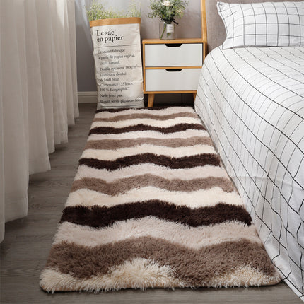 Velvet Shaggy Rug Modern Indoor Shaggy Carpet, Super Soft and Cozy Carpet, Geometric Rug for Bedroom Living Room