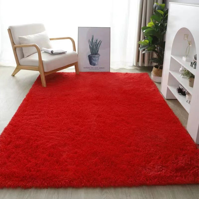 Solid Color Shaggy Rugs Living Room Large Shaggy Rugs for Bedroom Washable Fluffy Rugs Soft Mats for Home Decoration