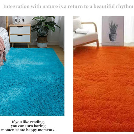 Solid Color Shaggy Rugs Living Room Large Shaggy Rugs for Bedroom Washable Fluffy Rugs Soft Mats