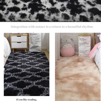 Tie Dye Rugs Soft Living Room Carpet Plush Pile Rugs Fluffy Carpets Anti Slip Bedroom Rug Shaggy Floor Mats Large for Living Room Hallway