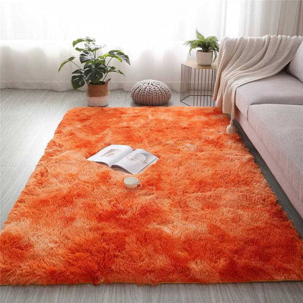 Tapis Tie Dye Tapis de Salon Doux Tapis à Poils en Peluche Tapis Moelleux Tapis de Chambre antidérapant Tapis de Sol Shaggy pour Couloir de Salon