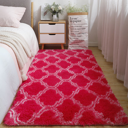 Tapis Tie Dye Tapis de Salon Doux Tapis à Poils en Peluche Tapis Moelleux Tapis de Chambre antidérapant Tapis de Sol Shaggy pour Couloir de Salon