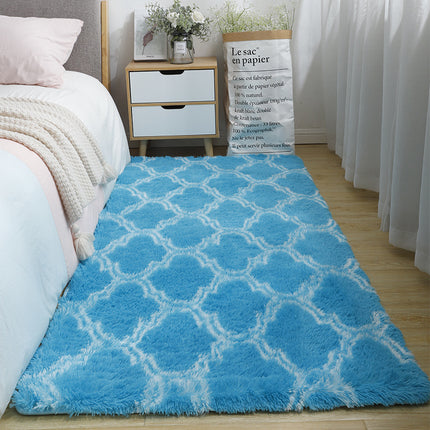 Tapis Tie Dye Tapis de Salon Doux Tapis à Poils en Peluche Tapis Moelleux Tapis de Chambre antidérapant Tapis de Sol Shaggy pour Couloir de Salon