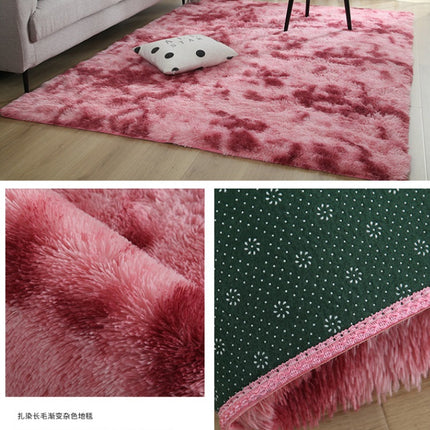 Tapis Tie Dye Tapis de Salon Doux Tapis à Poils en Peluche Tapis Moelleux Tapis de Chambre antidérapant Tapis de Sol Shaggy pour Couloir de Salon