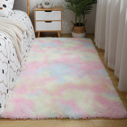 Rug For Living Room Bedroom Soft Shaggy Tie-Dye Area Rugs Plush Non-Slip Living Room Rug Indoor Home Kidsroom Decor Carpet