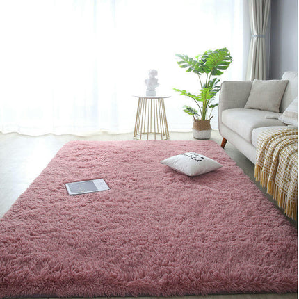Tapis doux et moelleux, pour chambre à coucher, salon, Shaggy, antidérapant, confortable, grand tapis d'intérieur, décoration de maison moderne, tapis de sol