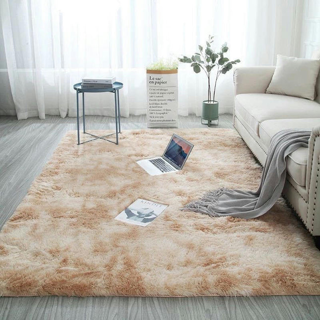 Fluffy Area Rug Living Room Bedroom Rug Kids Room Carpet Plush Large Rug Room Decorative Tie-Dye Rugs
