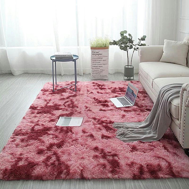 Fluffy Area Rug Living Room Bedroom Rug Kids Room Carpet Plush Rug Room Decorative Tie-Dye Rugs