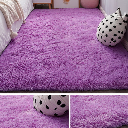 Tapis à poils longs moelleux, pour salon, chambre à coucher, chambre d'enfant, chambre d'enfant, décoration d'intérieur, tapis rectangulaire durable antidérapant amélioré