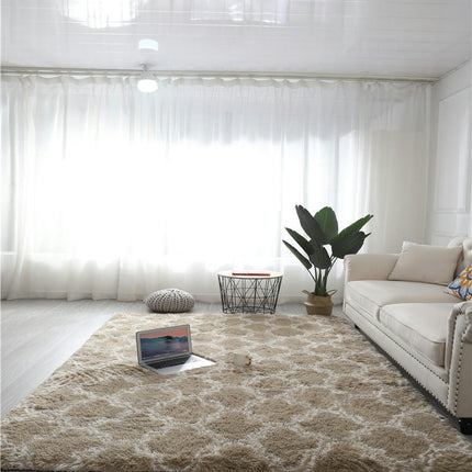 Living Room Fluffy Shaggy Carpet Shaggy Soft Oversized Carpet Bedroom Indoor Floor Carpet Geometric Floral Pattern