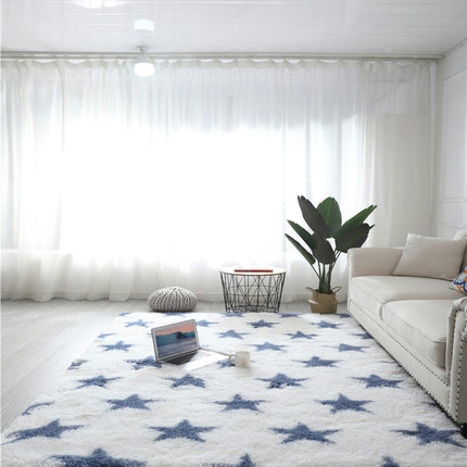 Living Room Fluffy Shaggy Carpet Shaggy Soft Oversized Carpet Bedroom Floor Carpet Modern Geometric Floral Pattern