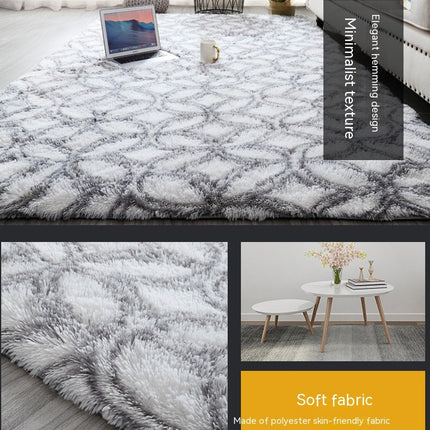 Living Room Fluffy Shaggy Carpet Soft Oversized Carpet Bedroom Indoor Floor Carpet Modern Geometric Floral Pattern