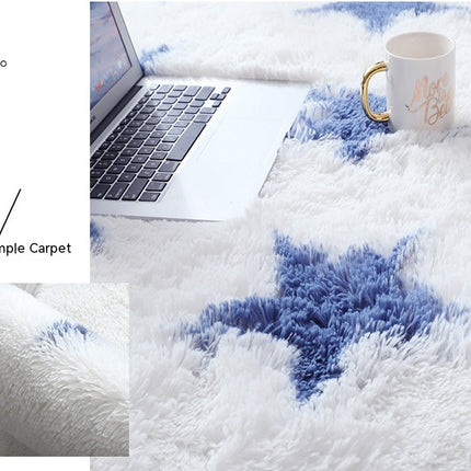 Living Room Fluffy Shaggy Carpet Soft Oversized Carpet Bedroom Indoor Floor Carpet Modern Geometric Floral Pattern