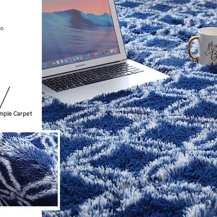 Living Room Fluffy Shaggy Carpet Soft Oversized Carpet Bedroom Indoor Floor Carpet Modern Geometric Floral Pattern