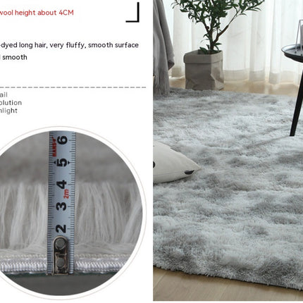 Tie-Dye Shaggy Area Rug Soft Fluffy Area Rug Anti-Slip Thickened Floor Carpet Pad  for Living Room Bedroom Children's Room