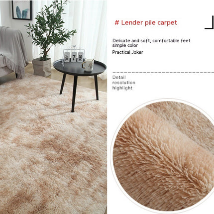 Tie-Dye Shaggy Area Rug Soft Fluffy Area Rug Anti-Slip Thickened Floor Carpet Pad  for Living Room Bedroom Children's Room