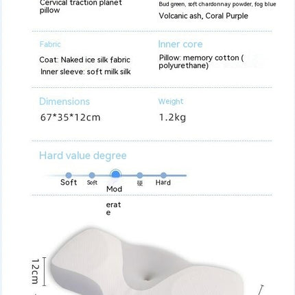 Memory Pillow Neck Pillow Cervical Pillow Ergonomic Memory Foam Pillow for Sleeping